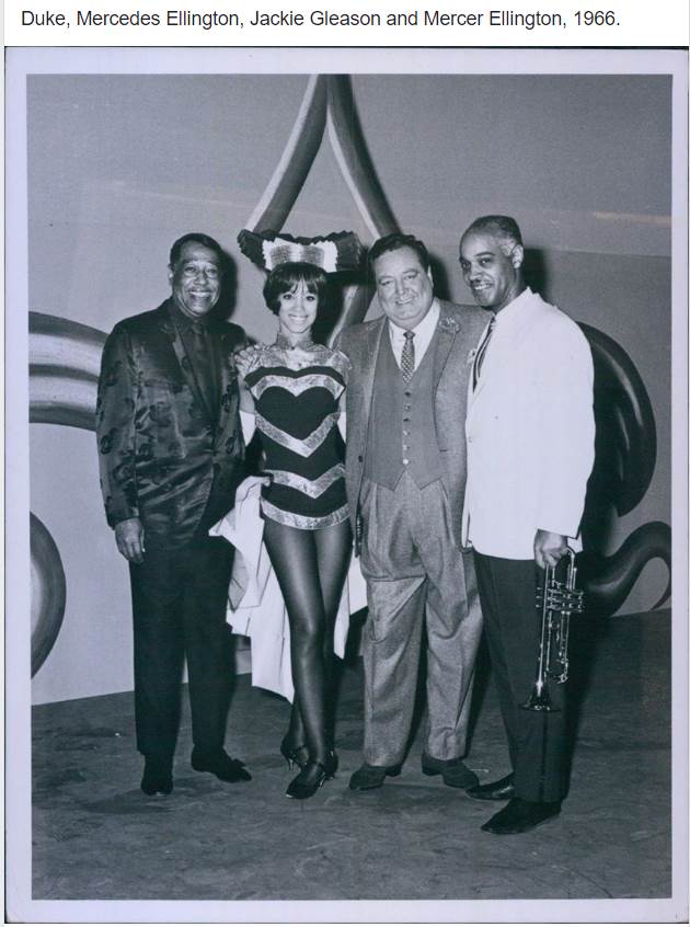 Photo, Duke, Mercedes and Mercer Ellington with Jackie Gleason