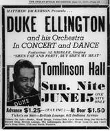 June 15 ad for Tomlinson Hall concert and dance