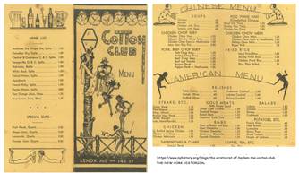 Cotton Club menu