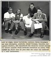 Group photo - Pettiford, Strayhorn, Ellington, Trotman and Feather