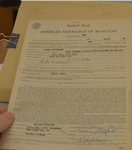 Mercer Records Sept. 21 1950 session pay report